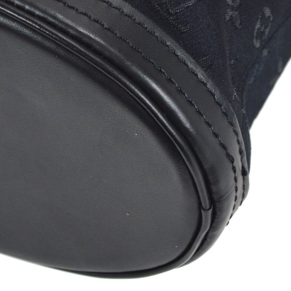 LOUIS VUITTON LITTLE BUCKET HAND BAG BLACK MONOGRAM SATIN - Picture 2 of 15